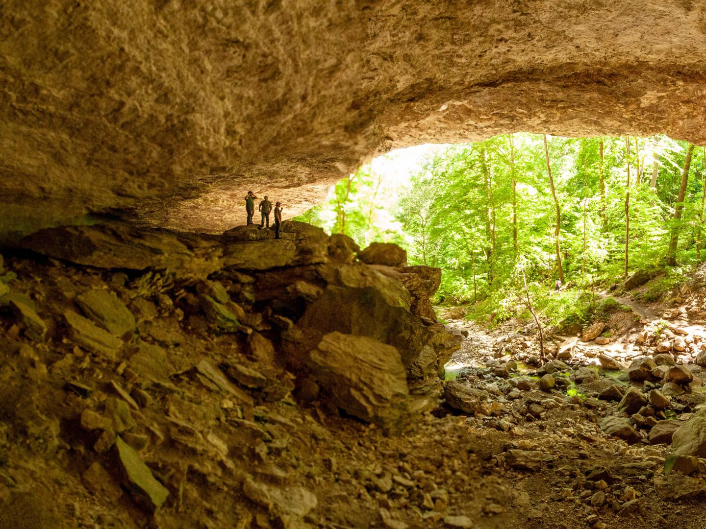 Cob Cave, part of the Lost Valley Trail, in the Ozark National Forest in Arkansas Cob Cave, part of the Lost Valley Trail, in the Ozark National Forest in Arkansas