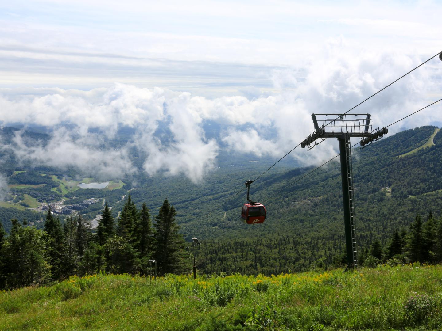 Scenic summertime views at Stowe Mountain Resort in Vermont Scenic summertime views at Stowe Mountain Resort in Vermont