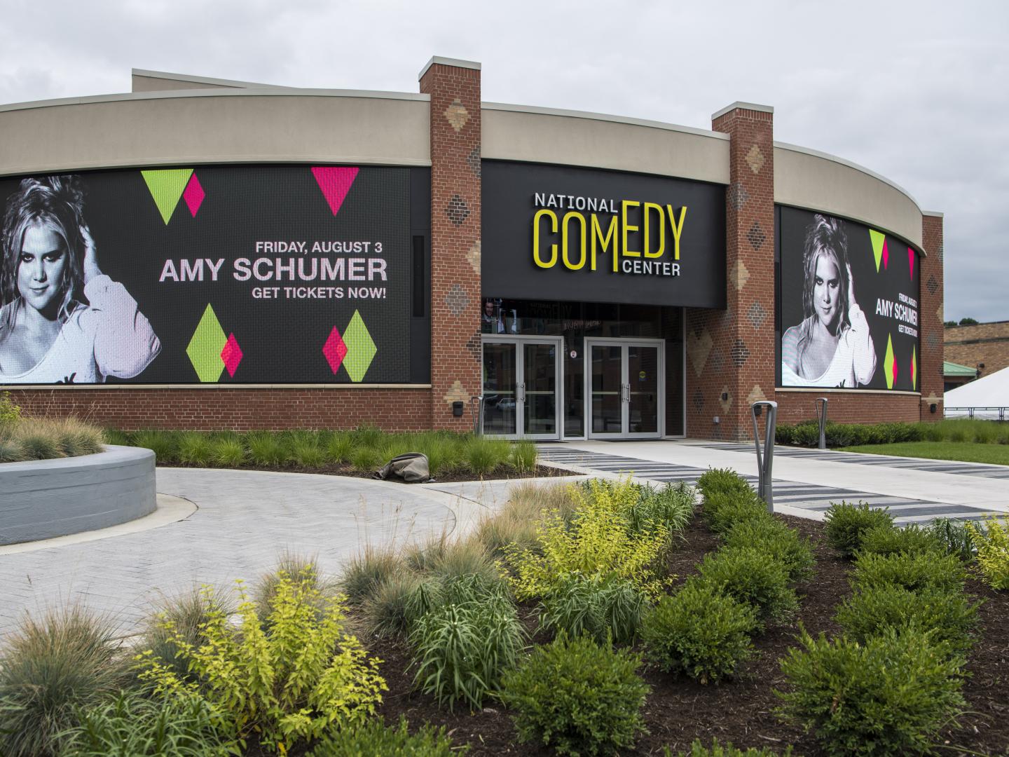 Outside the National Comedy Center in Jamestown, New York Outside the National Comedy Center in Jamestown, New York