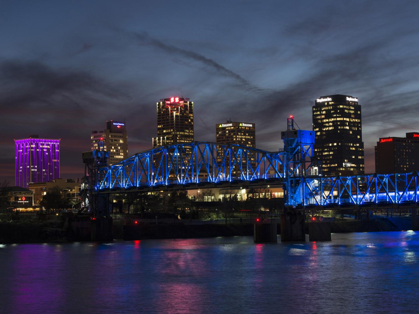 The Little Rock, Arkansas, skyline at dusk The Little Rock, Arkansas, skyline at dusk