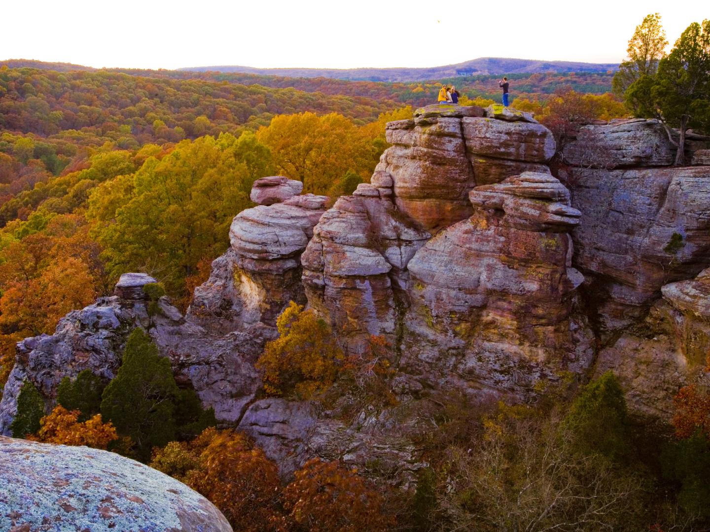 Sunset over the Garden of the Gods in Illinois’ Shawnee National Forest Sunset over the Garden of the Gods in Illinois’ Shawnee National Forest