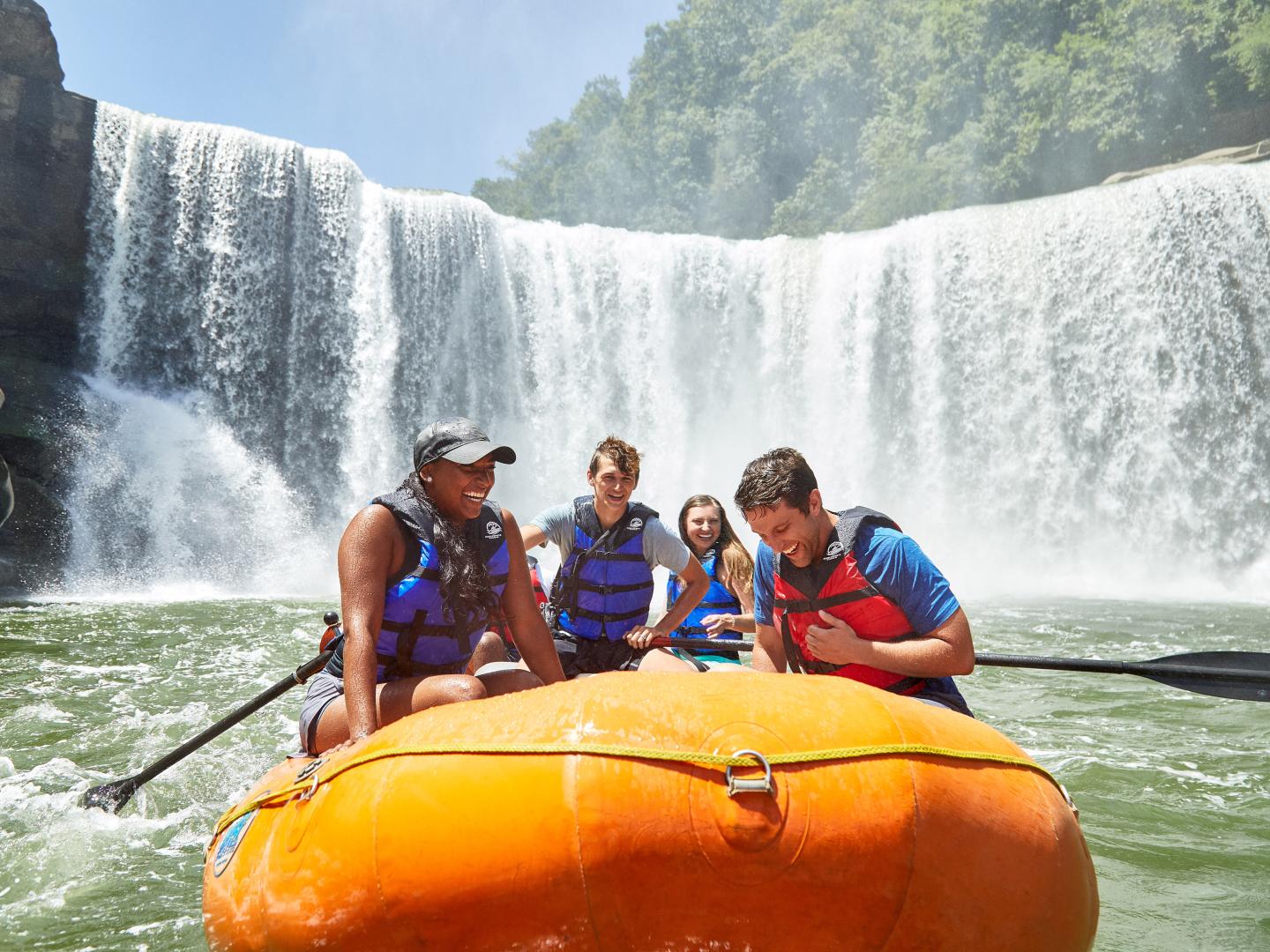 Rafting at Cumberland Falls State Resort Park in Kentucky Rafting at Cumberland Falls State Resort Park in Kentucky