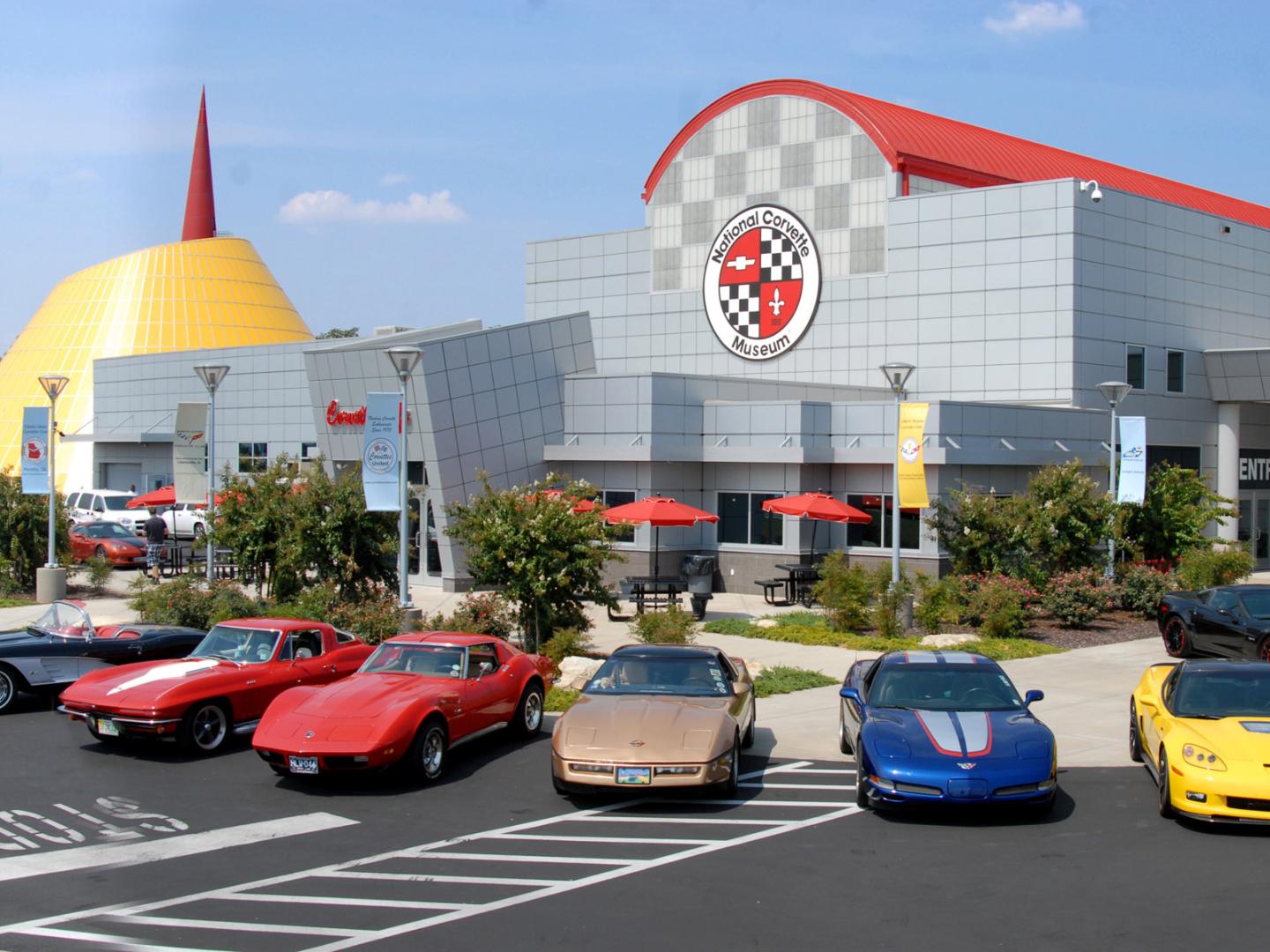 Corvettes outside the National Corvette Museum in Bowling Green, Kentucky Corvettes outside the National Corvette Museum in Bowling Green, Kentucky