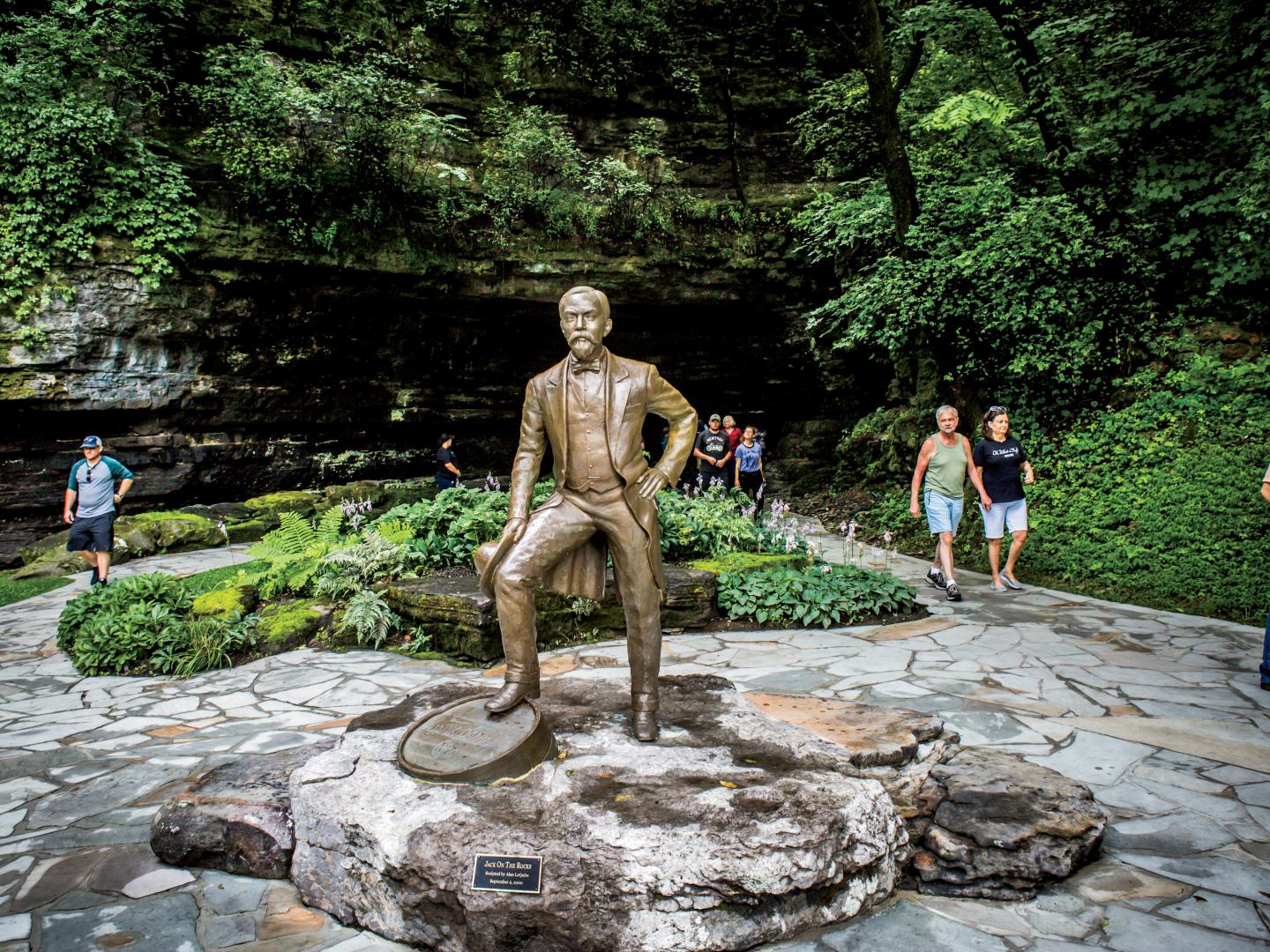 A statue of Jack Daniel at Jack Daniel's Distillery in Lynchburg, Tennessee A statue of Jack Daniel at Jack Daniel's Distillery in Lynchburg, Tennessee