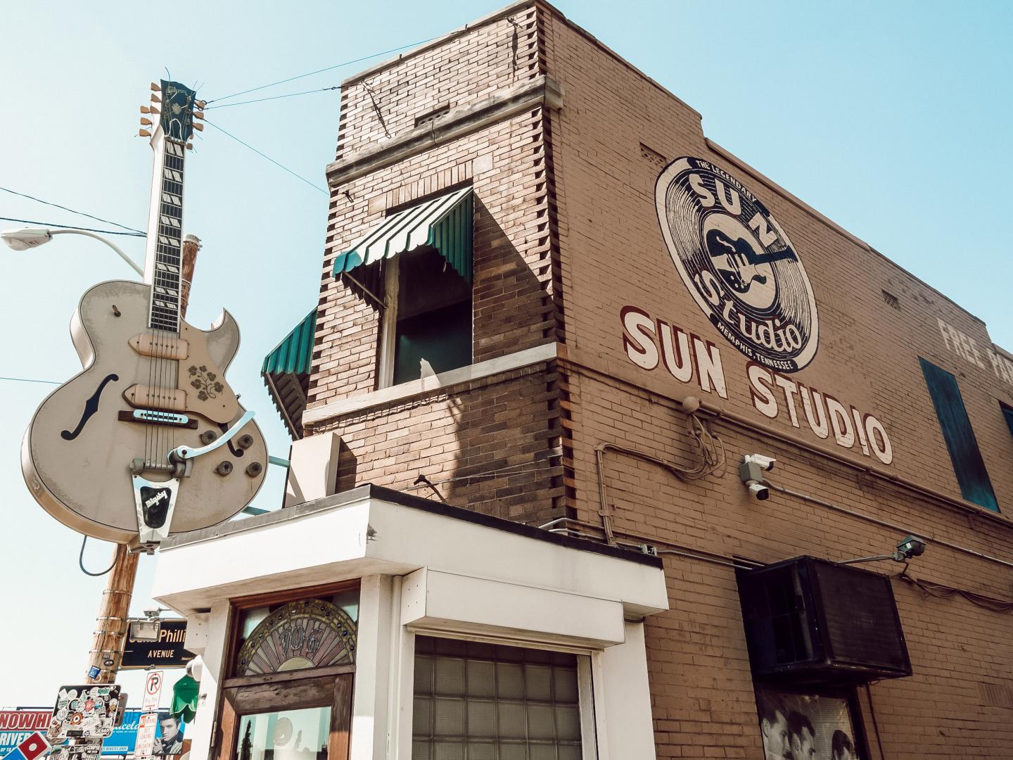 Exterior of historic Sun Studio in Memphis, Tennessee Exterior of historic Sun Studio in Memphis, Tennessee