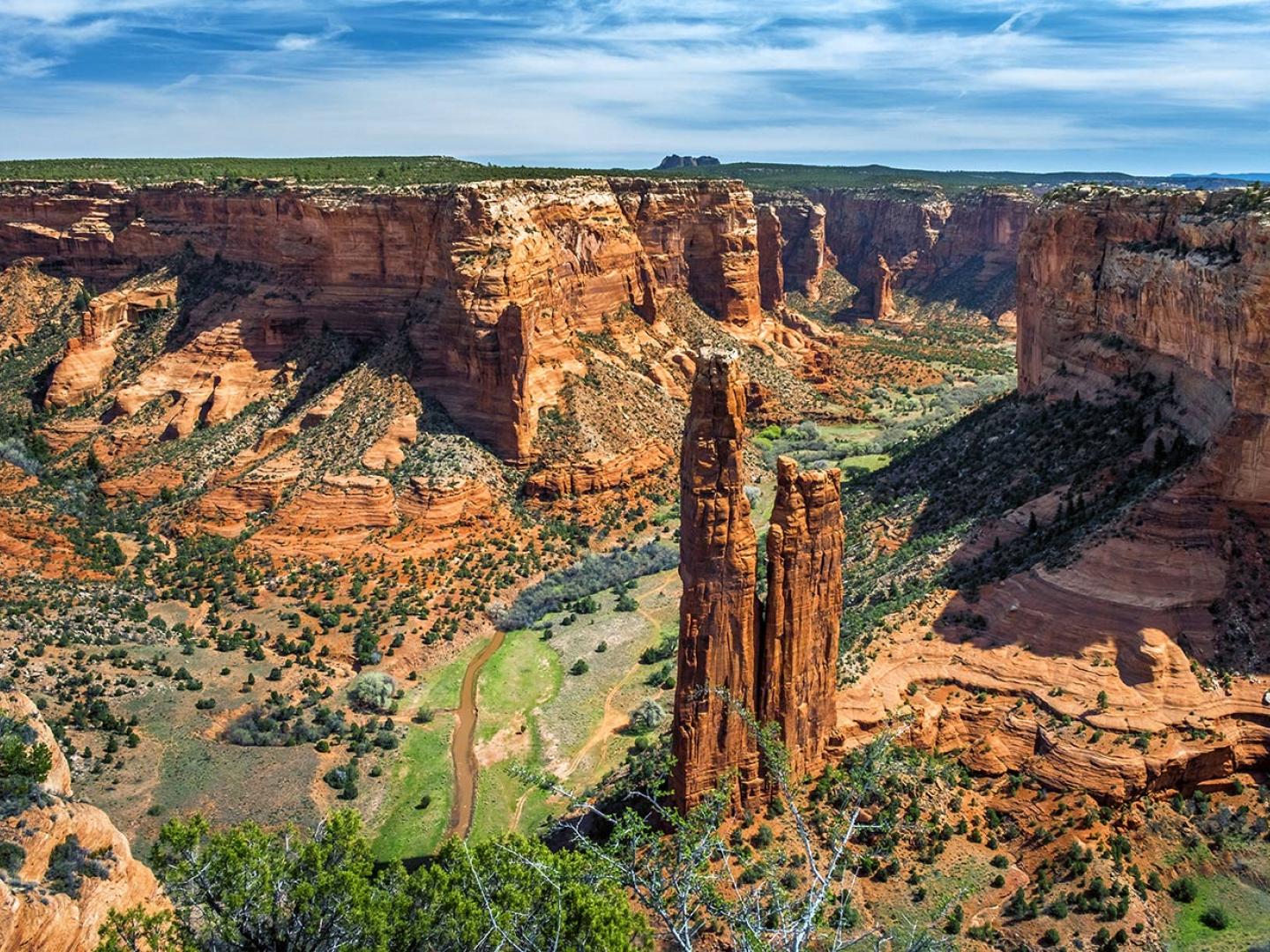 Aerial view of Canyon de Chelly National Monument near Chinle, Arizona Aerial view of Canyon de Chelly National Monument near Chinle, Arizona