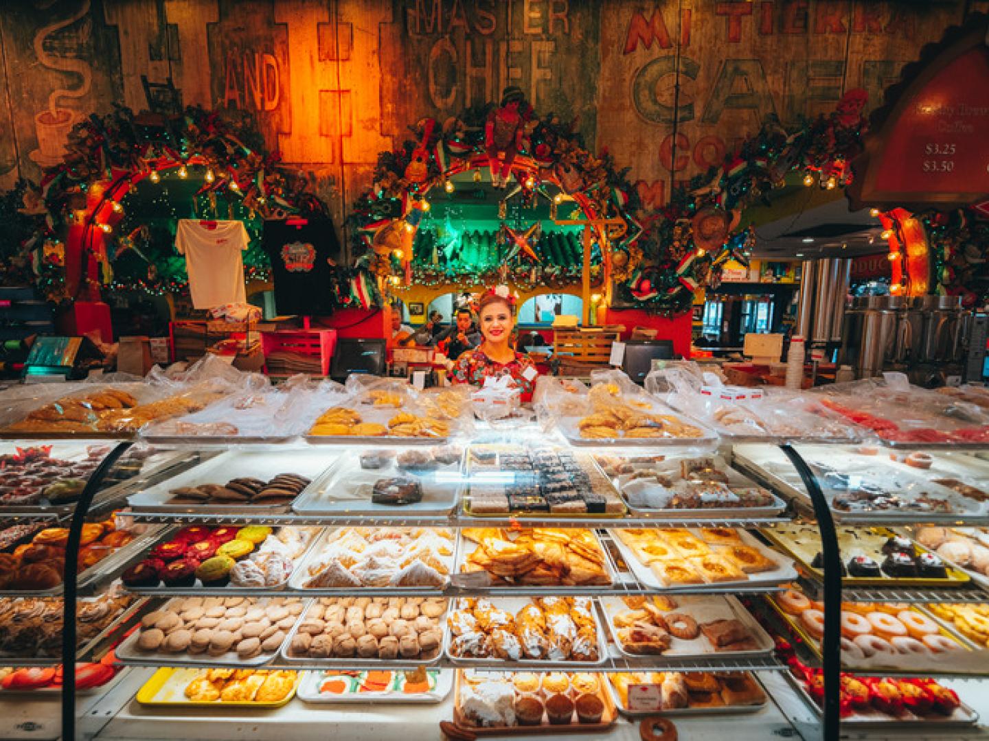 An array of pastries at a colorful bakery in San Antonio, Texas An array of pastries at a colorful bakery in San Antonio, Texas