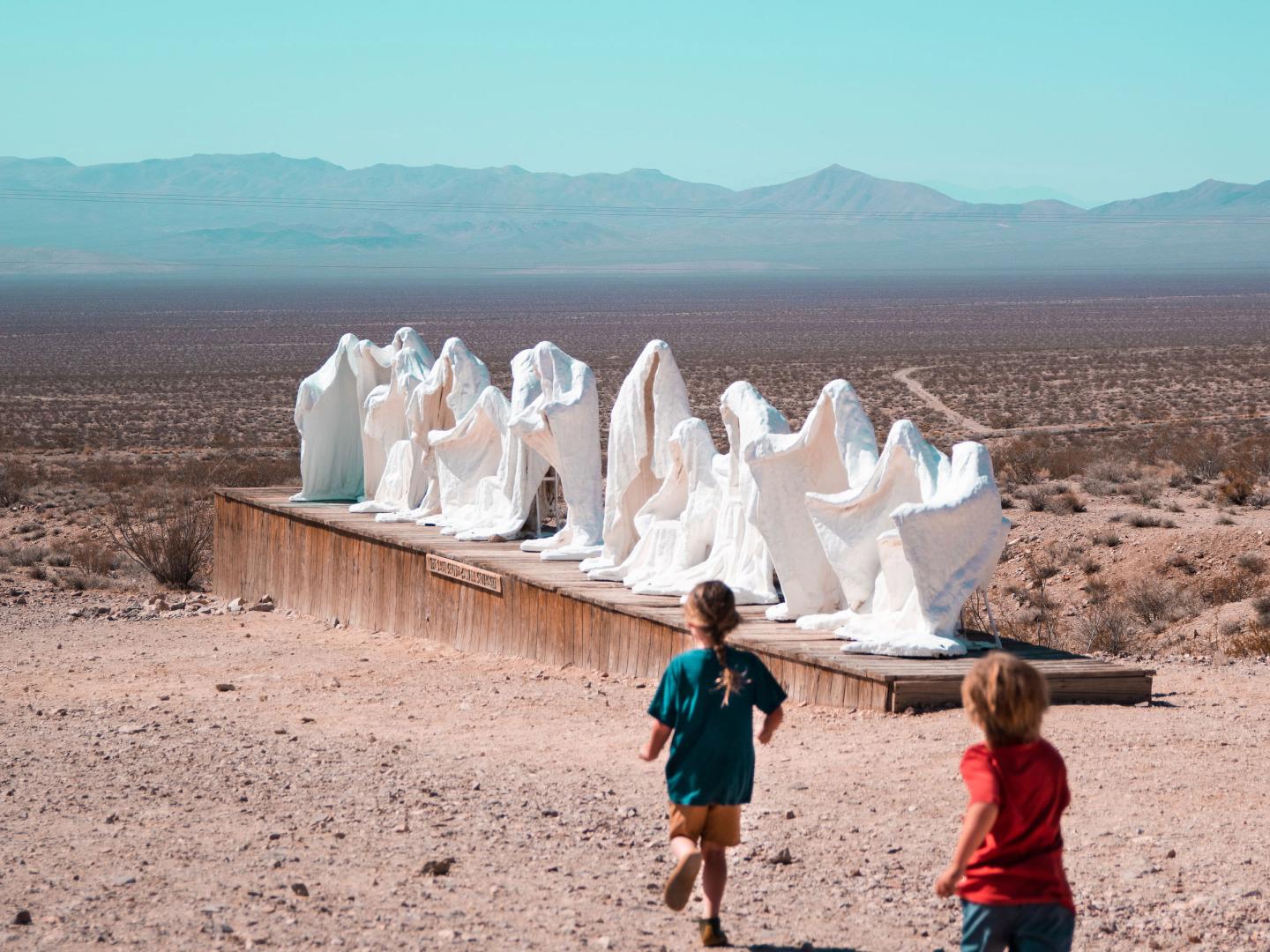 Art installation near the Rhyolite Ghost Town in Beatty, Nevada Art installation near the Rhyolite Ghost Town in Beatty, Nevada