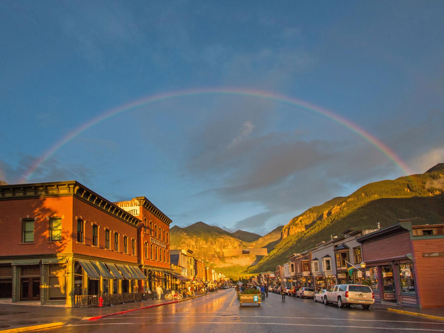 The Telluride Historic District in Telluride, Colorado The Telluride Historic District in Telluride, Colorado