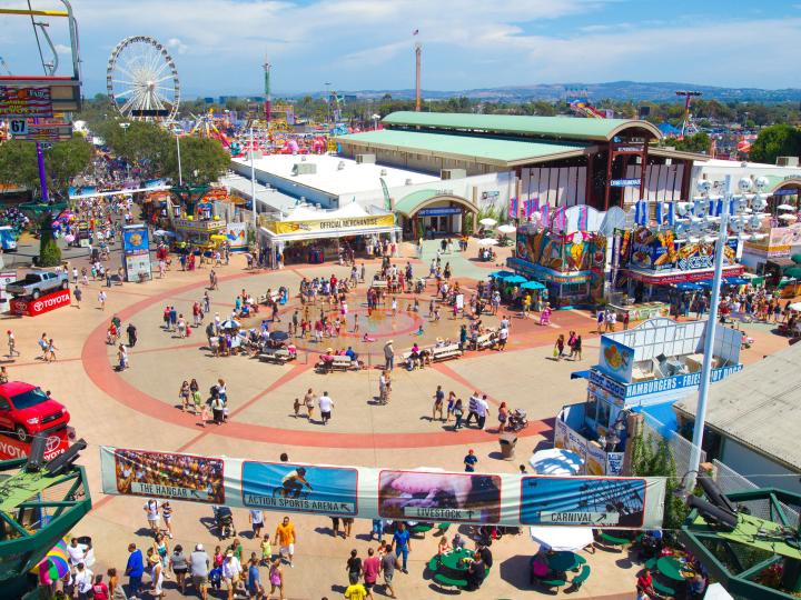 An aerial view of the Orange County Fair An aerial view of the Orange County Fair