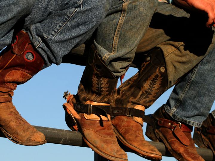 Exhibición de botas vaqueras en Western Idaho Fair Exhibición de botas vaqueras en Western Idaho Fair