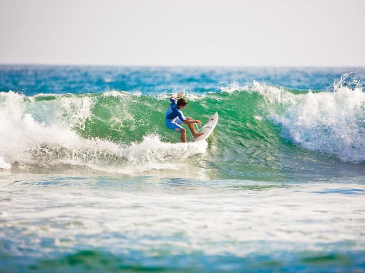 Catching a wave on the famed coast of California Catching a wave on the famed coast of California