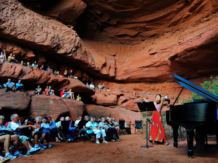 Teatro natural al aire libre en Moab Music Festival