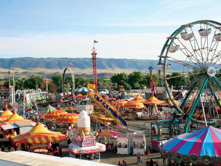 Carnival rides at the Central Wyoming Fair and Rodeo in Casper, Wyoming Carnival rides at the Central Wyoming Fair and Rodeo in Casper, Wyoming