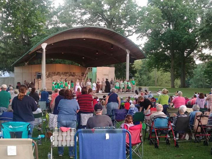 Seeing live theater at the Kindleberger Summer Festival of the Performing Arts in Kalamazoo, Michigan
