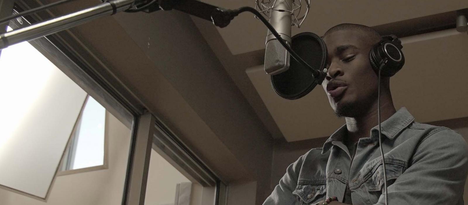 Atlanta-based rap artist Cam James records in a local studio Atlanta-based rap artist Cam James records in a local studio