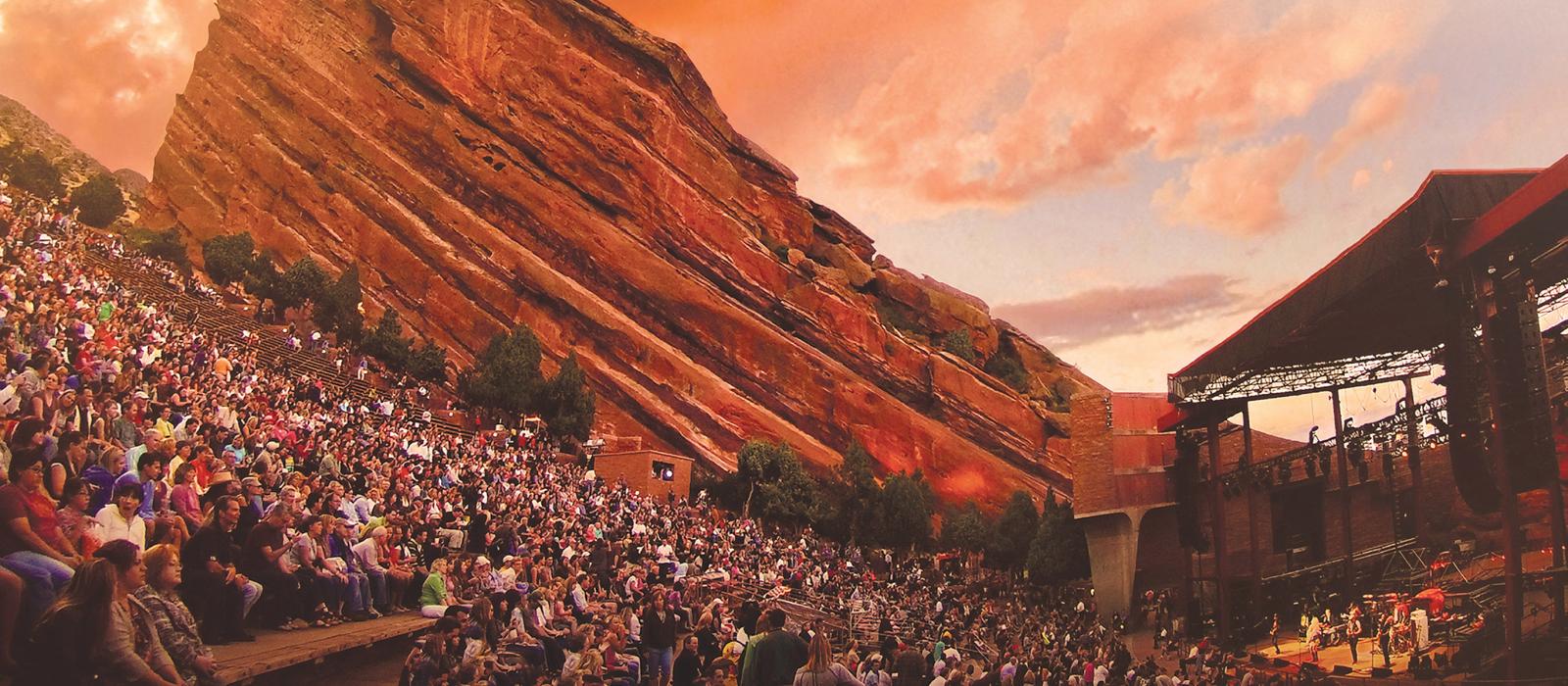 Catching a live show at famed Red Rocks Amphitheatre outside Denver, Colorado Catching a live show at famed Red Rocks Amphitheatre outside Denver, Colorado