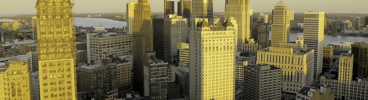 The Detroit skyline The Detroit skyline