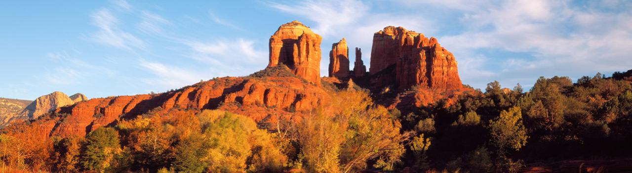 Cathedral Rock, a natural sandstone butte near Sedona, Arizona Cathedral Rock, a natural sandstone butte near Sedona, Arizona