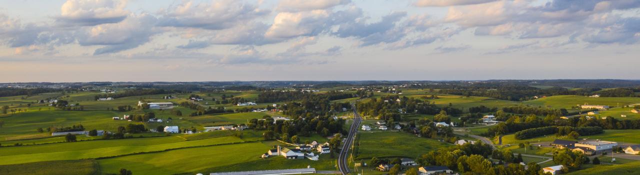 A scenic road passing through Ohio's Amish Country near Millersburg A scenic road passing through Ohio's Amish Country near Millersburg