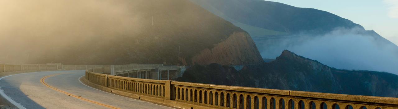 The Bixby Bridge in Big Sur, California The Bixby Bridge in Big Sur, California