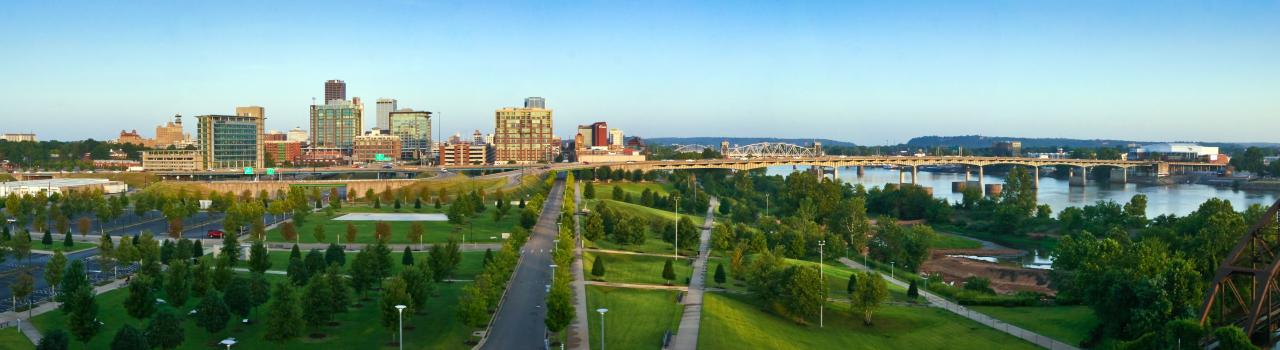 Panoramic aerial view of Little Rock, Arkansas Panoramic aerial view of Little Rock, Arkansas