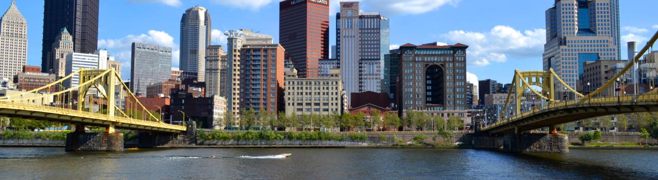 Skyline and bridges in Pittsburgh, Pennsylvania Skyline and bridges in Pittsburgh, Pennsylvania