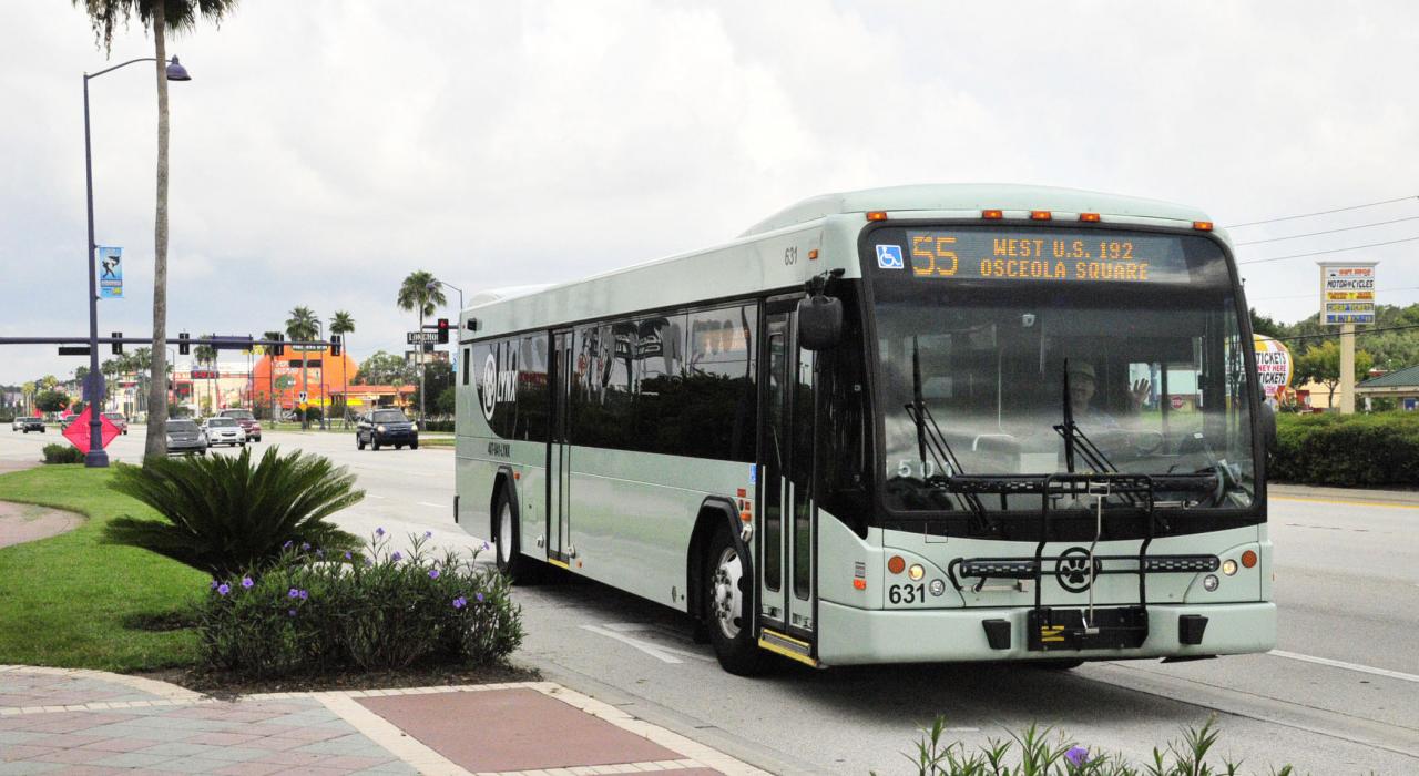 A bus in Osceola, Florida A bus in Osceola, Florida