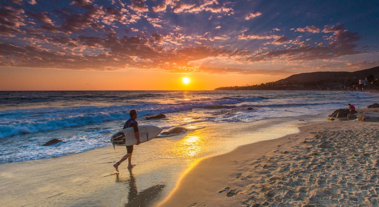 Surfing on the beach Surfing on the beach