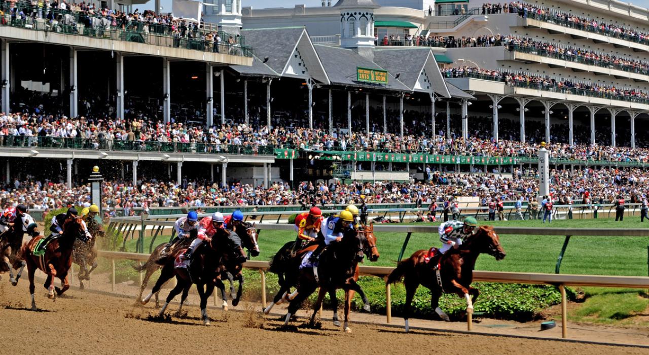 The Kentucky Derby, always the first Saturday in May, at Churchill Downs in Louisville, Kentucky The Kentucky Derby, always the first Saturday in May, at Churchill Downs in Louisville, Kentucky