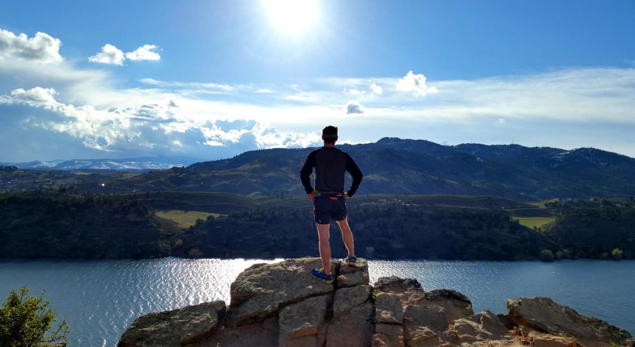 Overlooking a portion of the 10.4-kilometer Horsetooth Reservoir near Fort Collins Overlooking a portion of the 10.4-kilometer Horsetooth Reservoir near Fort Collins