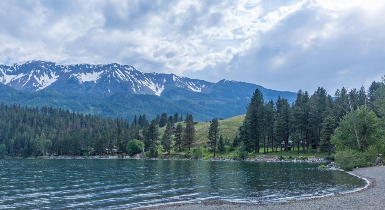 A peaceful mountain lake in the Wallowa Mountains near Joseph, Oregon A peaceful mountain lake in the Wallowa Mountains near Joseph, Oregon