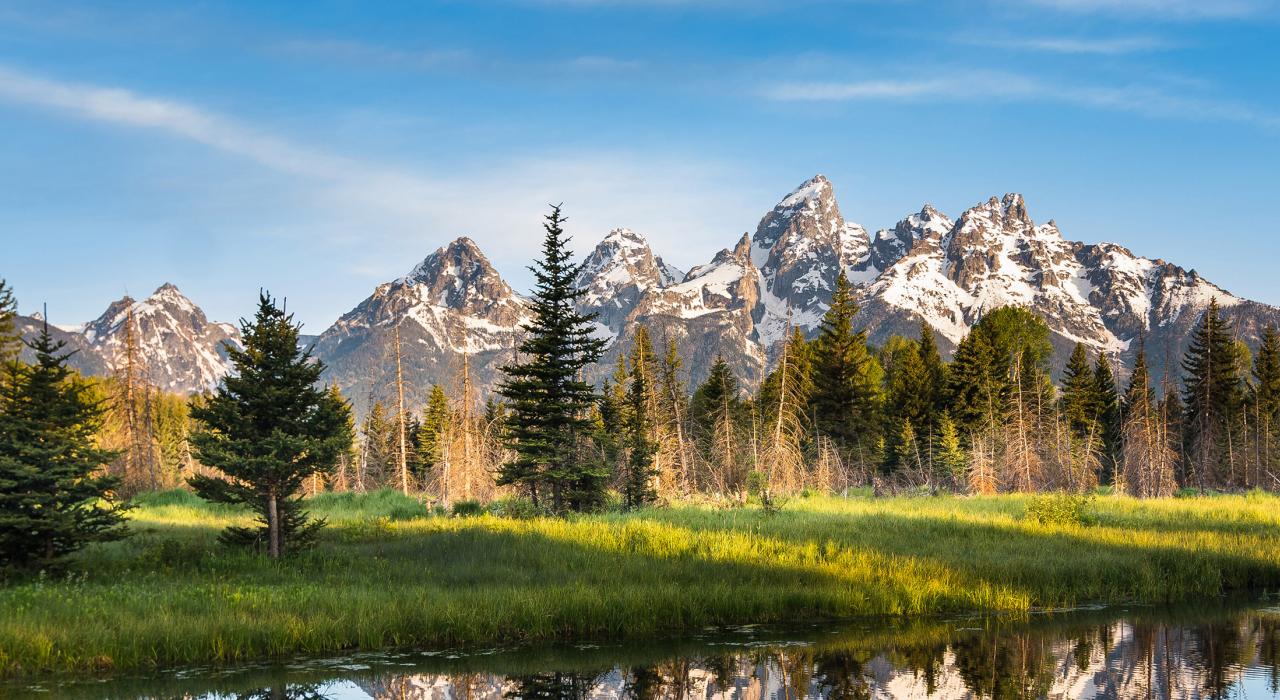 Stunning mountain views in Grand Teton National Park, Wyoming Stunning mountain views in Grand Teton National Park, Wyoming
