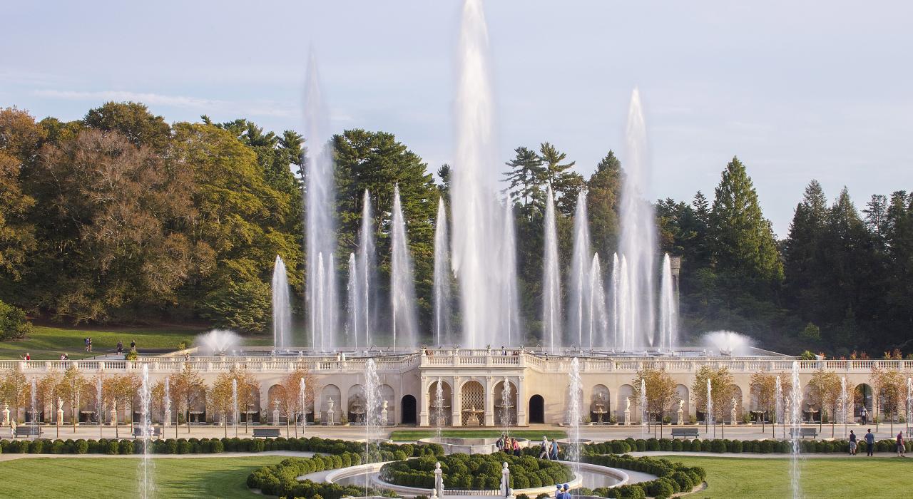 The beautiful fountains at Valley Forge National Historical Park in Pennsylvania The beautiful fountains at Valley Forge National Historical Park in Pennsylvania
