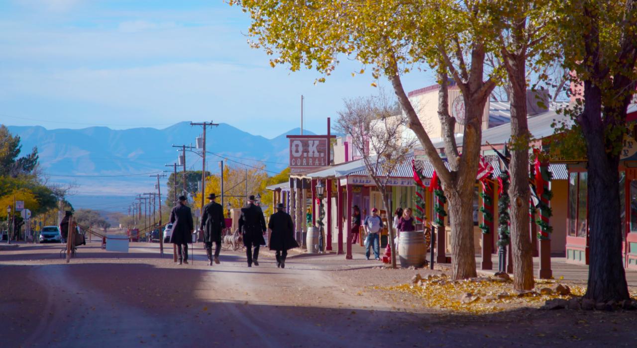 Old West re-enactors on the streets of Tombstone, Arizona Old West re-enactors on the streets of Tombstone, Arizona