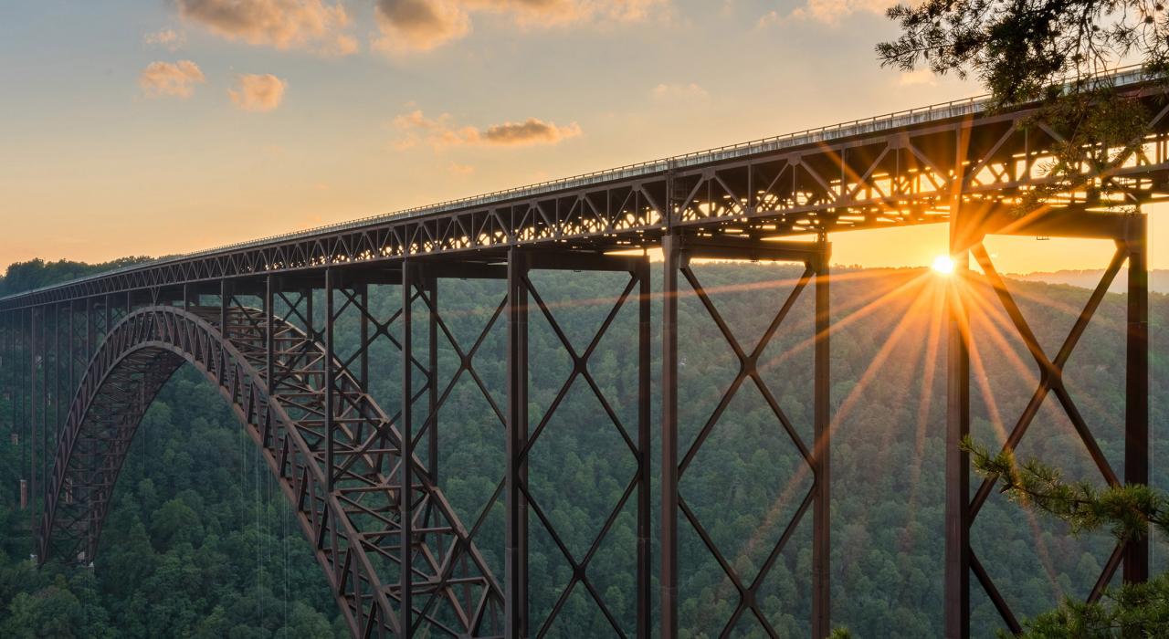 The New River Gorge bridge in West Virginia The New River Gorge bridge in West Virginia