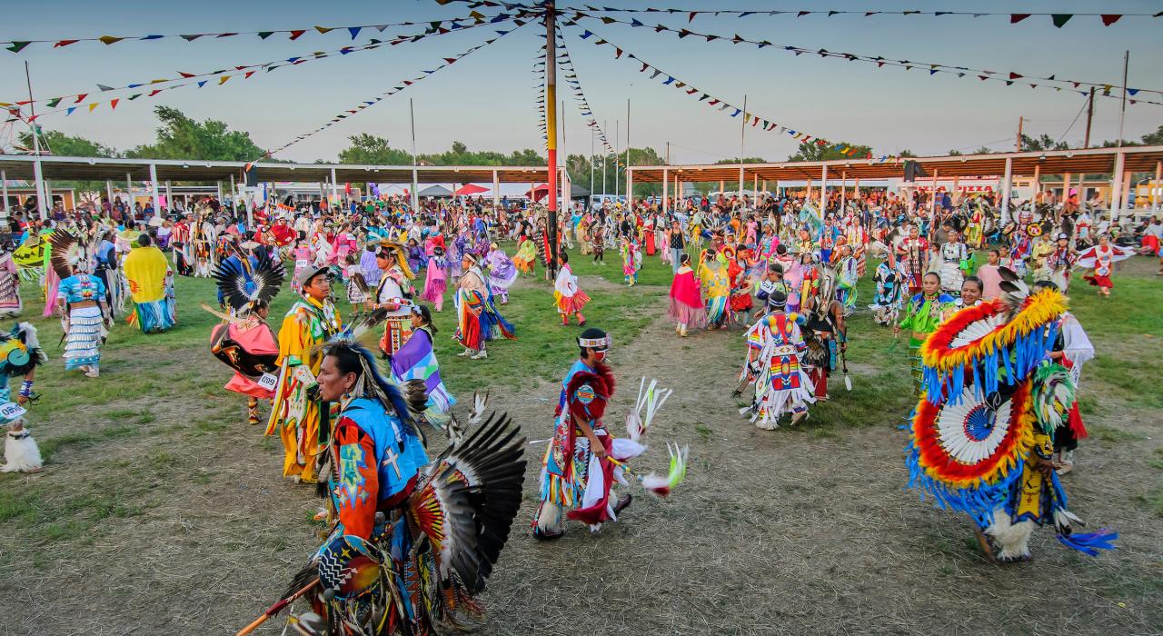 Traditional dance at a powwow in South Dakota Traditional dance at a powwow in South Dakota