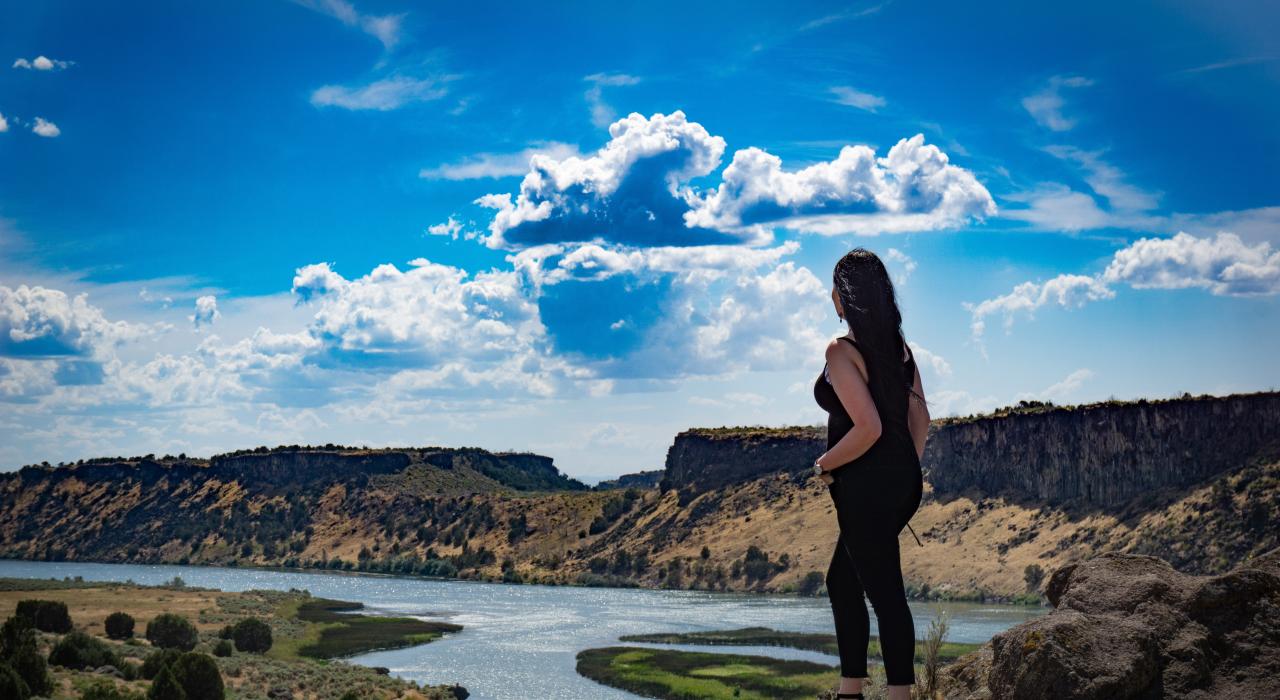 Scenic overlook in Massacre Rocks State Park in American Falls, Idaho Scenic overlook in Massacre Rocks State Park in American Falls, Idaho