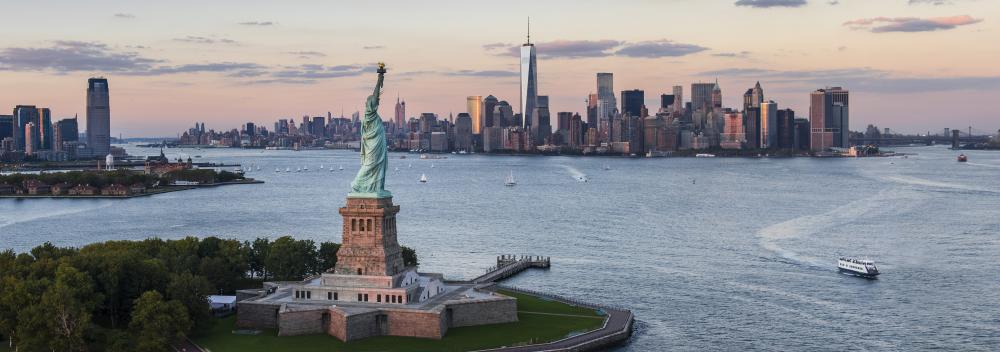 Statue of Liberty and the New York City skyline