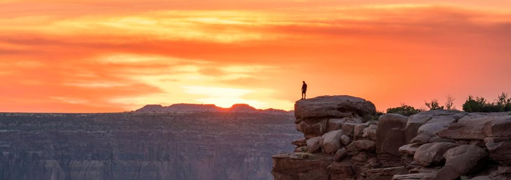 Sunset over the canyons of the Navajo Nation