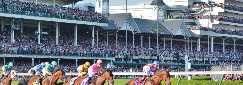 The Kentucky Derby horse race at Churchill Downs Racetrack in Louisville, Kentucky