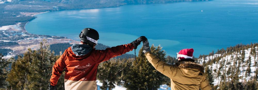 On the slopes overlooking Lake Tahoe