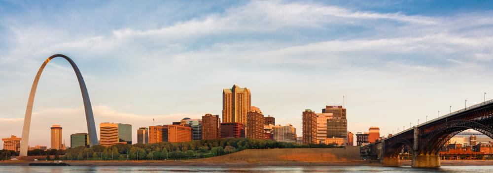 The Gateway Arch and the St. Louis, Missouri, skyline