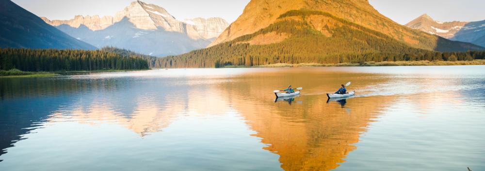 Kayaking in Glacier National Park, Montana