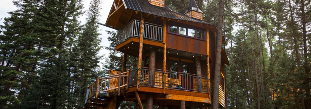 The Montana Treehouse Retreat outside of Whitefish, Montana