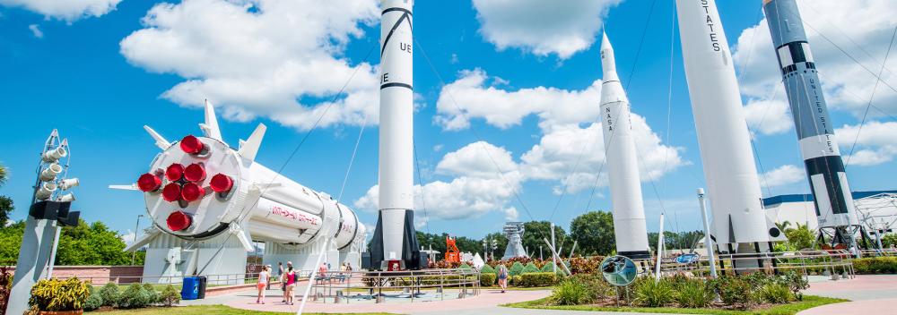 Le jardin des fusées au Kennedy Space Center en Floride