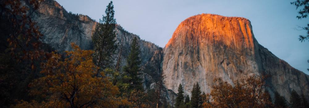 View of El Capitan in Yosemite National Park, California
